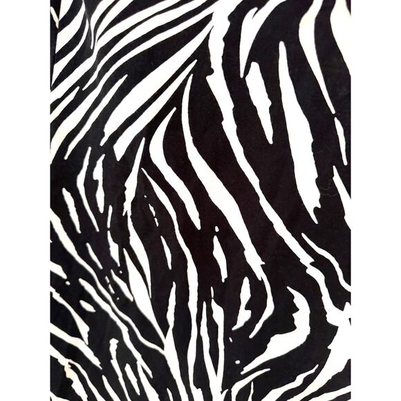 Diane Von Furstenberg DVF Black and White Zebra Print Long Sleeve Dress sz 2 - Picture 10 of 16